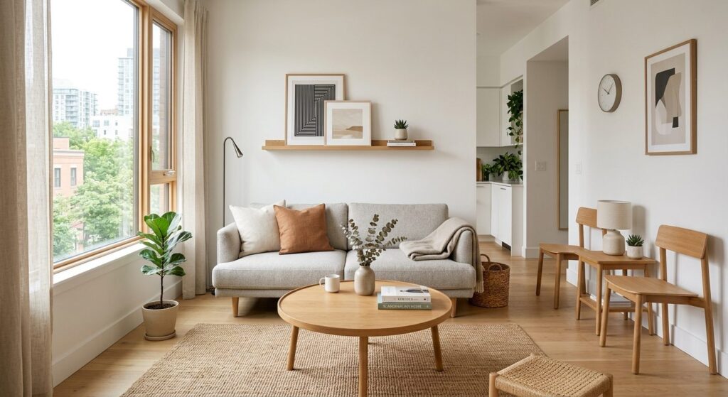 Sådan inddretter du et lille stue efter moderne design principper