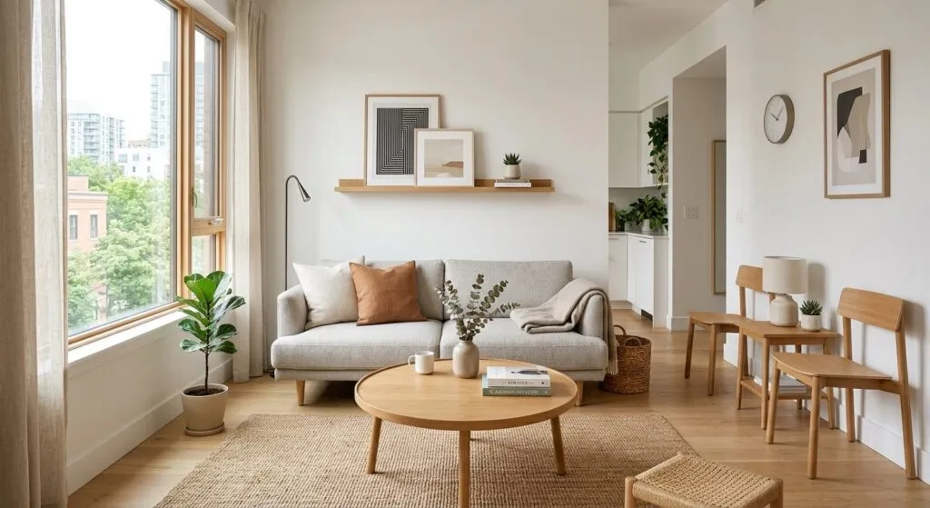 Sådan inddretter du et lille stue efter moderne design principper